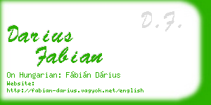 darius fabian business card